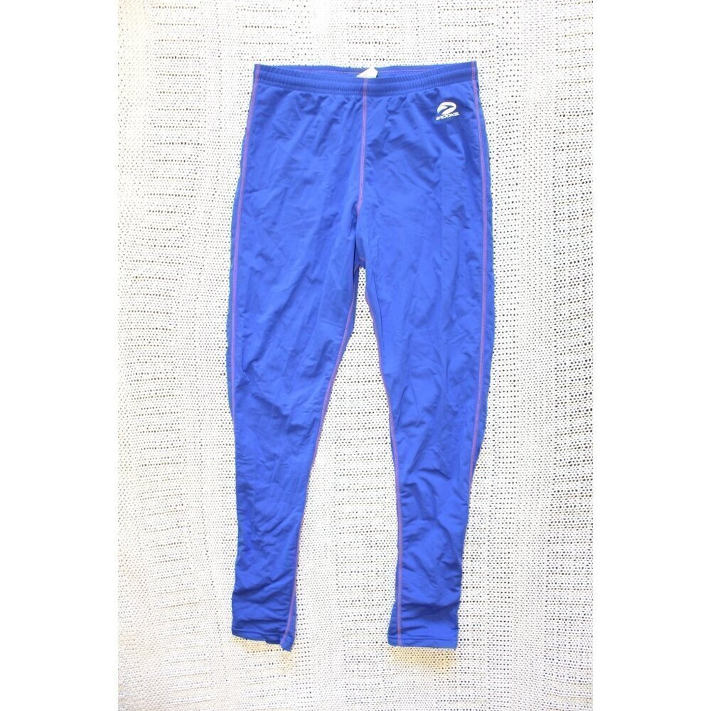 Brooks Blue athletic pants elastic waist size Large Sporty outdoor